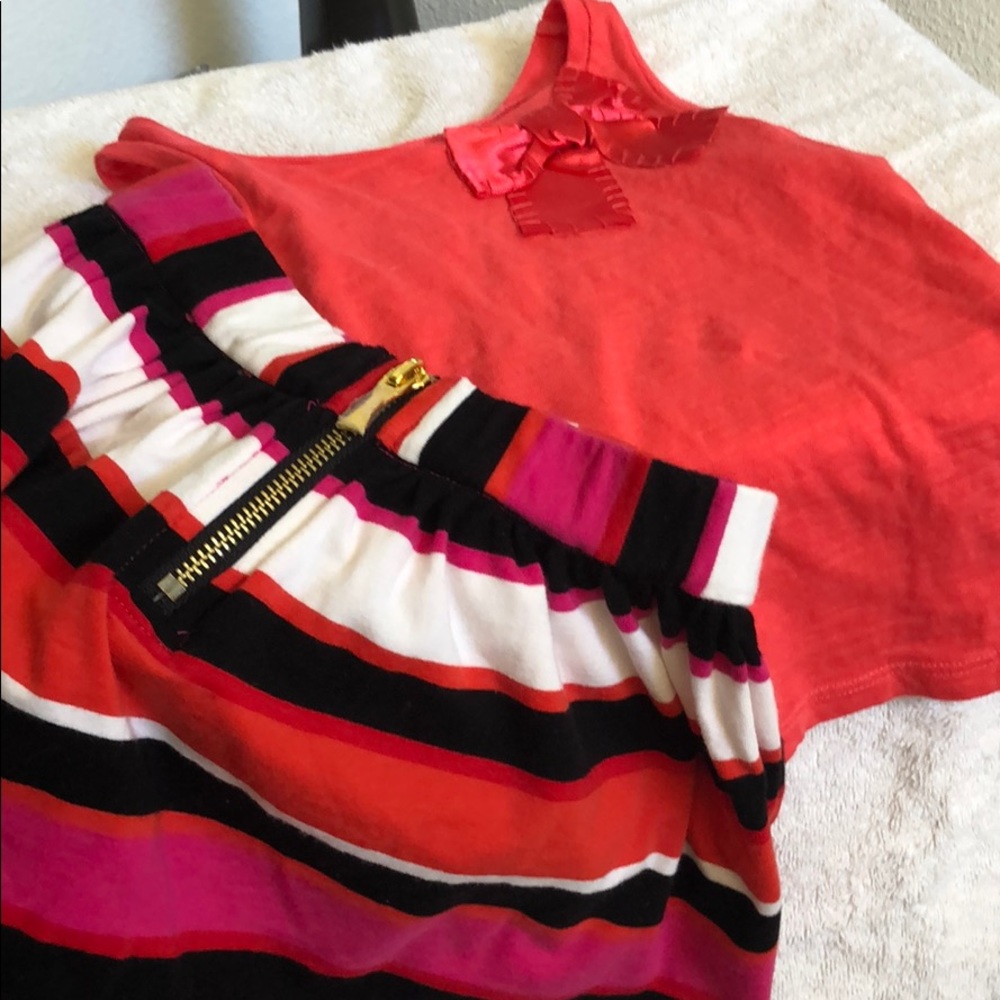 T-shirt and skirt